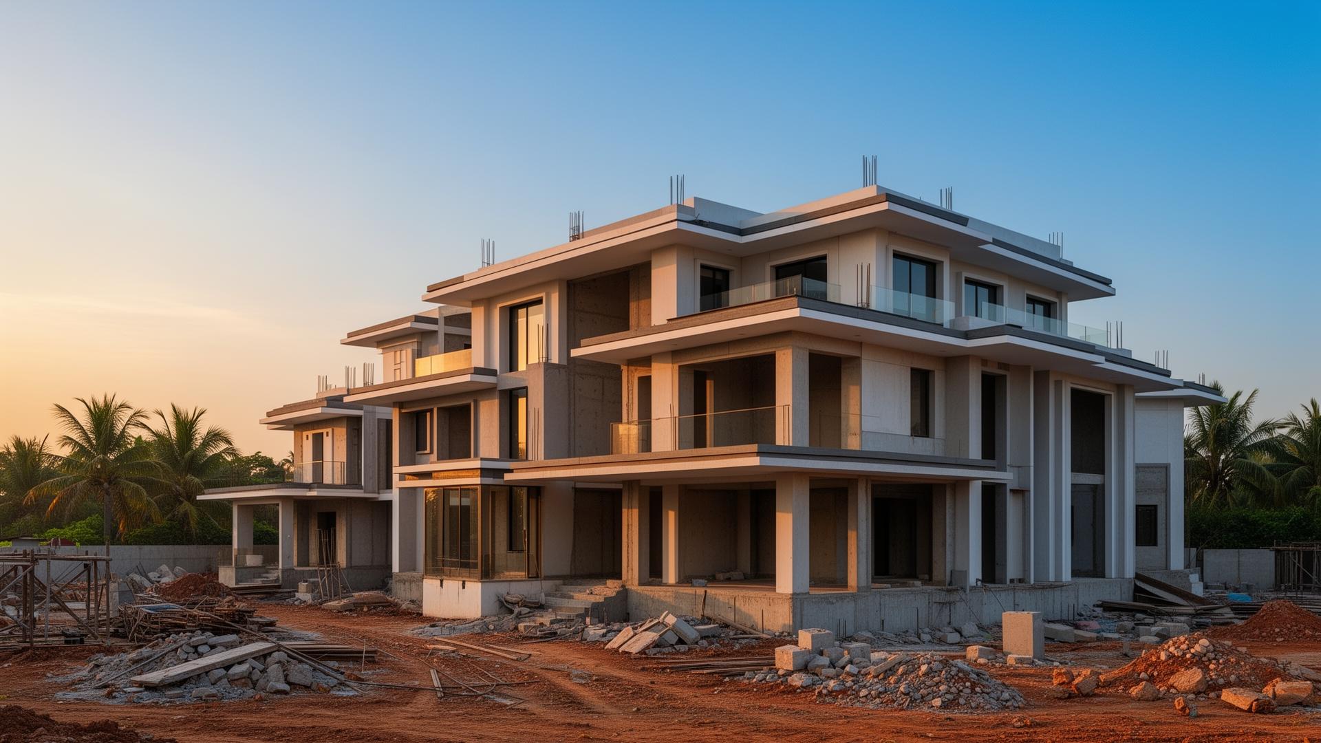 Premium villa under construction in Chennai